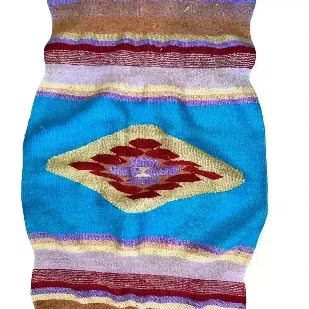 Unbranded Southwest Knit Throw/Rug Colorful - Picture 7 of 7